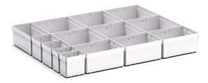 14 Compartment Box Kit 100+mm High x 650W x 525D drawer Bott Drawer Cabinets 525 Depth with 650mm wide full extension drawers 43020757 